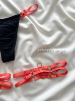 ست شورت لامبادا بندی و دو عدد گارتر دور ران کد 1022 گلبهی - Image 3