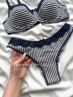 ست نخی ابر نازک سورمه ای-صورتی کد 2023 - Image 2