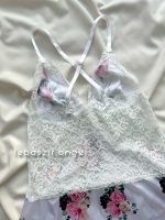 پیراهن فانتزی سفید گل صورتی - Image 4