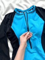 مایو شنا آستین دار جلو زیپی - Image 3