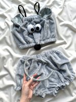 ست نیمتنه و شلوارک تدی موش موشکی😍🐭