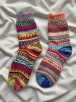 جوراب ساقدار طرح زمستونی