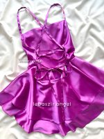 پیراهن ساتن پشت بندی😍