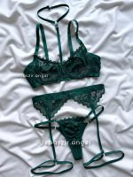 ست سوتین و شورت گیپور فانتزی ۳تیکه فنردار کد 0088