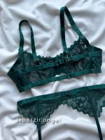 ست سوتین و شورت گیپور فانتزی ۳تیکه فنردار کد 0088 - Image 6