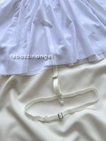 لباس خواب فانتزی فنردار شکوفه ای سفید کد 1226 - Image 5
