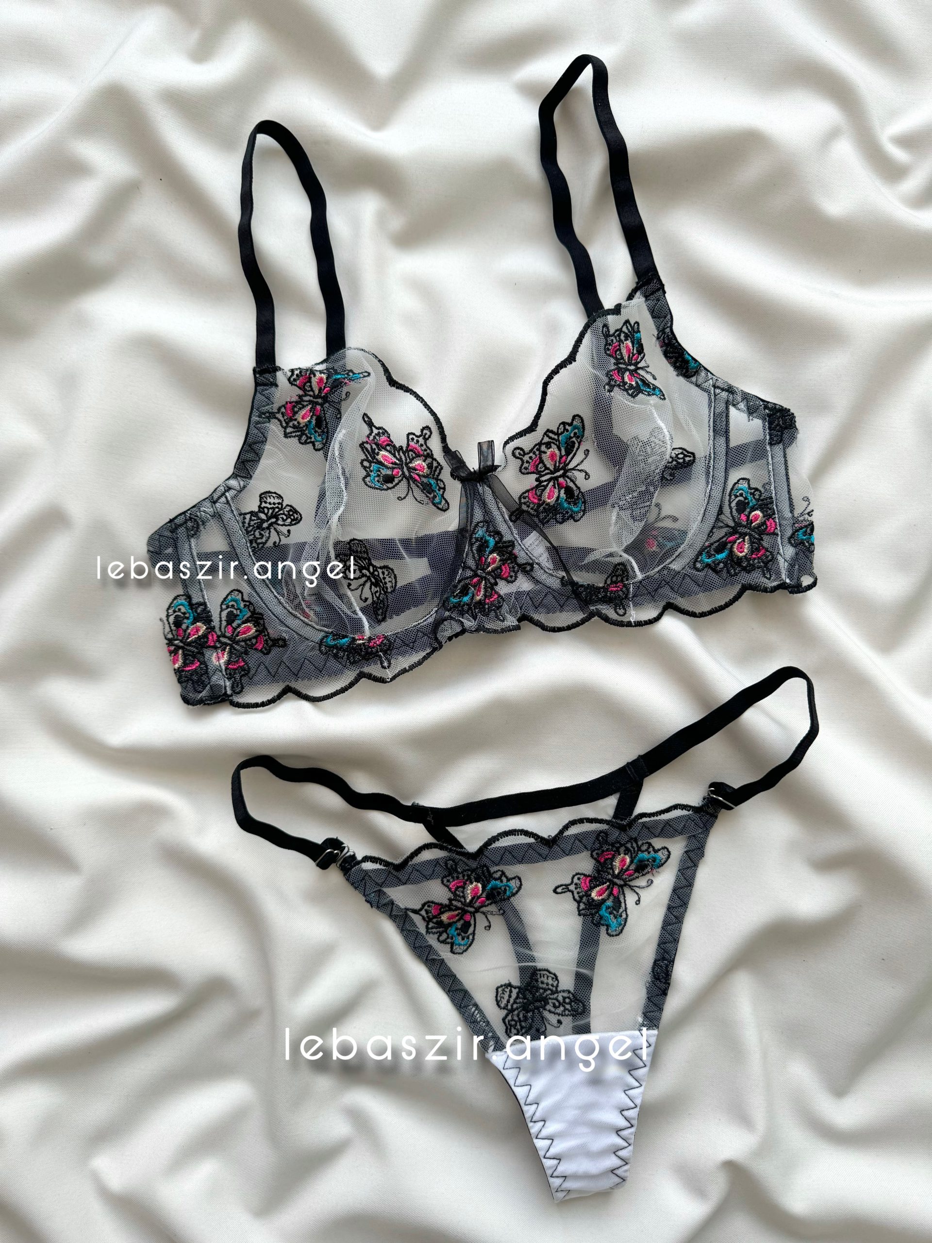 8C4A4D70-59BF-4559-9CC9-B9DA6706C1C9 ست فانتزی توری پروانه ای😍 کد 9251 - Image 1