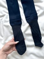 جوراب شلواری شیشه ای ضخیم و نازک سورمه ای - Image 2