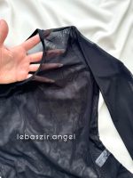 بادی حریر یقه گرد مشکی کد ۲۰۰ - Image 4
