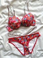 ست اسفنجی بند پلنگی قرمز کد 099