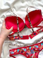 ست اسفنجی بند پلنگی قرمز کد 099 - Image 4