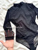 بادی حریر یقه ۳سانت مشکی کد ۱۳۹۲ - Image 2