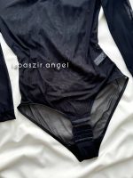 بادی حریر یقه گرد مشکی کد ۲۰۰ - Image 6