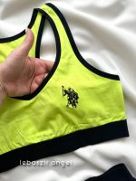 ست نیمتنه و شورت نخی POLO کد 6269 سبز - Image 4