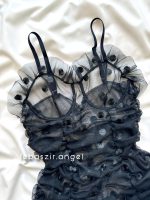پیراهن مانکنی طرح گل مشکی - Image 5