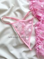 پیراهن مانکنی فنردار طرح گل صورتی - Image 4