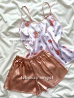 ست تاپ و شلوارک ساتن خرسی🧸