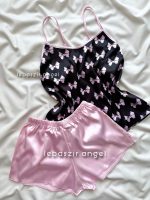 ست تاپ و شلوارک ساتن پاپیونی🎀