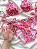 ست بیکینی گره ای طرح بستنی (مایو) کد 909 - Image 2