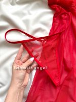 پیراهن فانتزی نگیندار قرمز کد 483 - Image 4