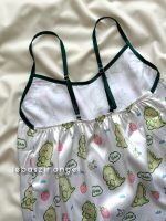 ست تاپ و شلوارک ساتن توت فرنگی🍓 - Image 4