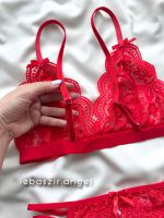 ست فانتزی فاق باز گیپور قرمز🔥 کد 322 - Image 4