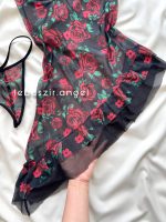پیراهن گل رُز فنردار کد 3228 - Image 2