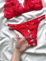 ست فانتزی فاق باز گیپور قرمز🔥 کد 322 - Image 2