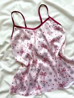 ست تاپ و شلوارک ساتن پاپیونی زرشکی🎀 - Image 3