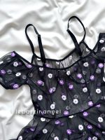 پیراهن گلدار بابونه بنفش کد 8011 - Image 7