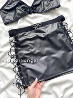 ست نیمتنه و دامن چرمی بغل بندی😻 کد420 - Image 3