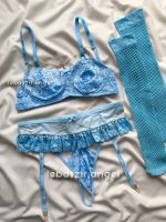 ست فانتزی جورابدار آبی🩵 کد 8055