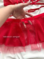 ست فانتزی زنبوری با دامن کد 3010 قرمز - Image 6