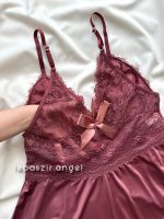 پیراهن فانتزی عنابی کد 2560 - Image 6