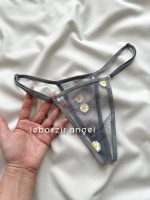پیراهن تور شیشه ای گلدار طوسی بابونه😍 - Image 3