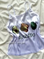 ست تاپ و شلوارک ساتن آووکادو🥑 - Image 3