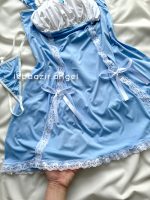 پیراهن فانتزی آبی آسمونی کد 0184 - Image 2
