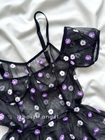 پیراهن گلدار بابونه بنفش کد 8011 - Image 6