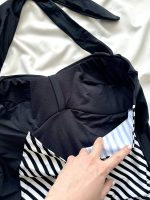 مایو شنا مشکی راهدار دور گردنی دامنی مناسب سایز ۴۴، ۴۶ - Image 7
