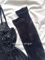 پیراهن فانتزی شکوفه ای با جوراب کد 1201 - Image 3