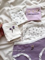 پک شورت نخی گلدار یاسی - Image 3