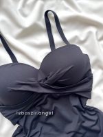 مایو شنا کاپدار مشکی - Image 3