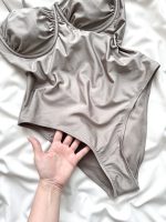 مایو شنا نسکافه ای دکلته سایز ۳۸،۴۰ - Image 2