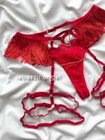 ست شورت فانتزی و گارتر پا ریشدار🔥 کد 5703 - Image 2