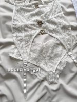ست فانتزی گیپور جورابدار سفید کد 1249 - Image 3