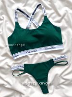ست نیمتنه و شورت اسپرت Calvin Klein سبز کد 5000
