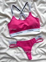 ست نیمتنه و شورت اسپرت Calvin Klein سرخابی کد 5000