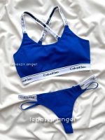 ست نیمتنه و شورت اسپرت Calvin Klein آبی کاربنی کد 5000