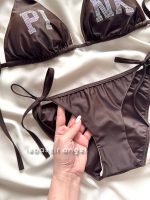 ست بیکینی گره ای قهوه ای کد 4057 - Image 5