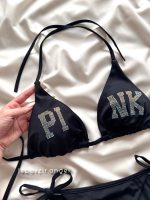 ست بیکینی گره ای Pink کد 4057 مشکی - Image 3